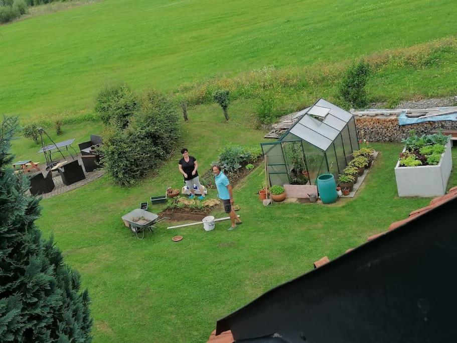 Ferienwohnung Panorama Saentisblick Hergatz Exterior foto